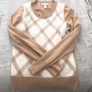 BANANA MERINO/CASHMERE BLEND PATTERNED SWEATER
